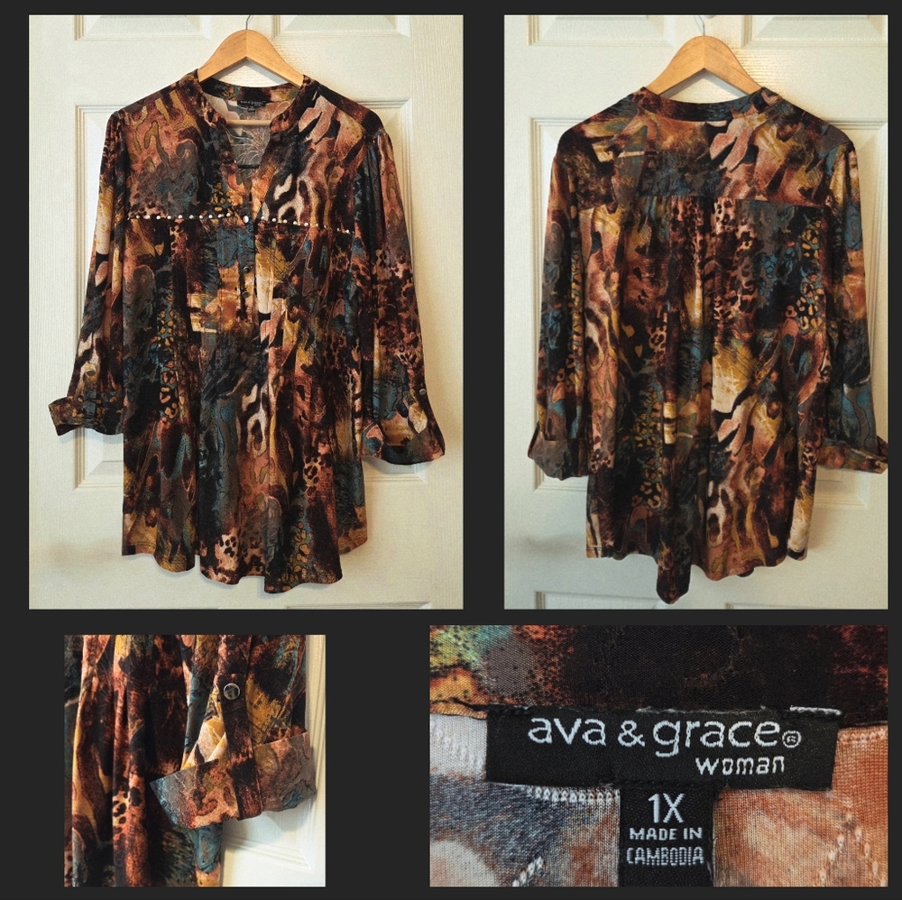 Leopard Abstract Blouse
